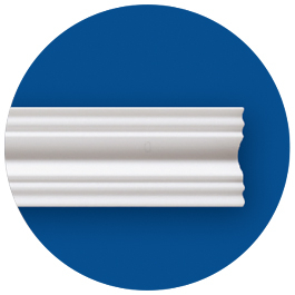 Extruded ceiling moldings, 2m